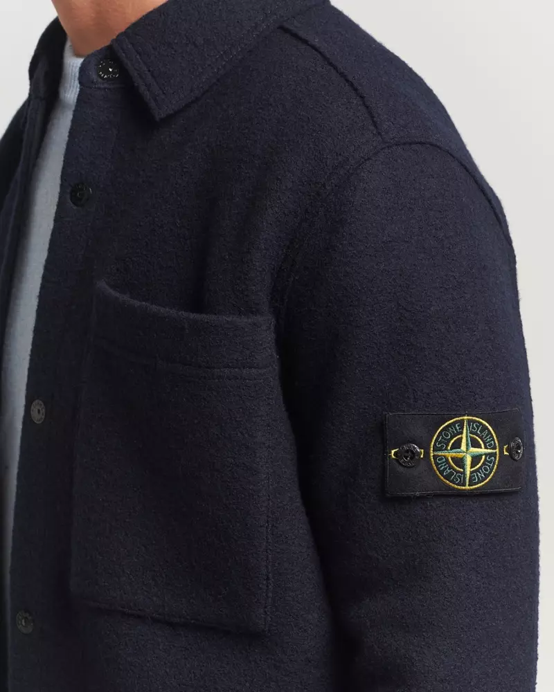 Овершот STONE ISLAND Felted Wool Overshirt Овершот STONE ISLAND Felted Wool Overshirt