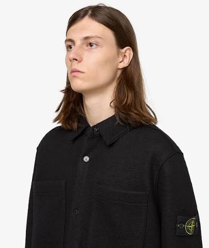 Овершот STONE ISLAND Felted Wool Overshirt Овершот STONE ISLAND Felted Wool Overshirt